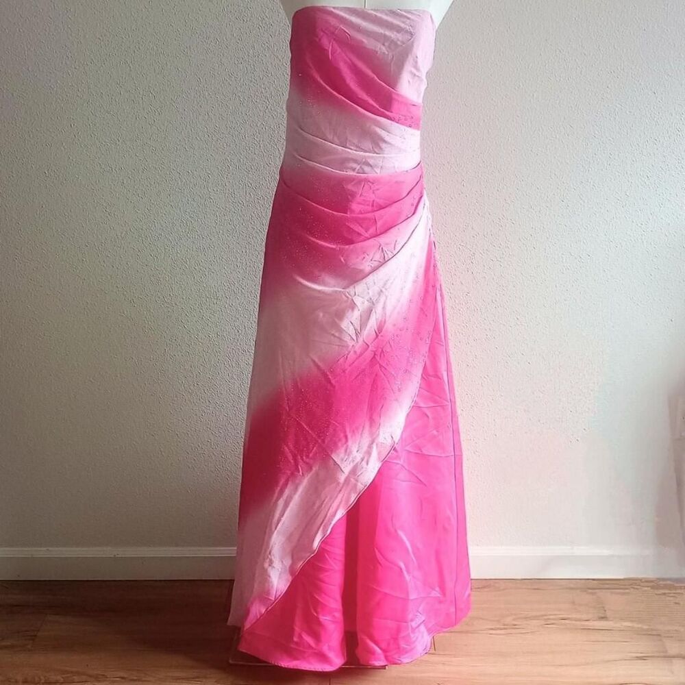 Y2K Pink Shimmery Ombre Fairy Prom Dress